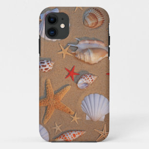 Muscheln und Starfish vereinbart auf Sand Case-Mate iPhone Hülle