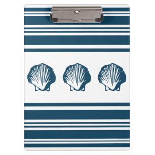 Muscheln und Streifen Klemmbrett