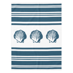 Muscheln und Streifen Tischdecke