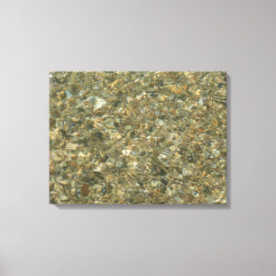 Muscheln unter plätscherndem Wasser Leinwanddruck