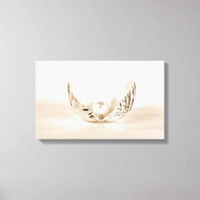 Muschelperle Leinwanddruck (Vorderseite)