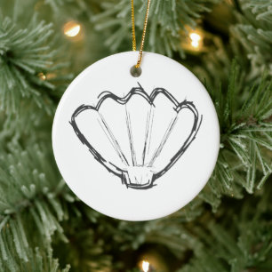 Muschelskizze Keramik Ornament