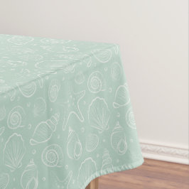 Muschelsommer Küsten Nautilus Boho Strand Mint Tischdecke