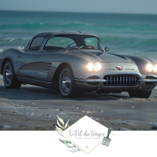 Muscle Car auf der Beach Découpage Papier (Von Creator hochgeladen)