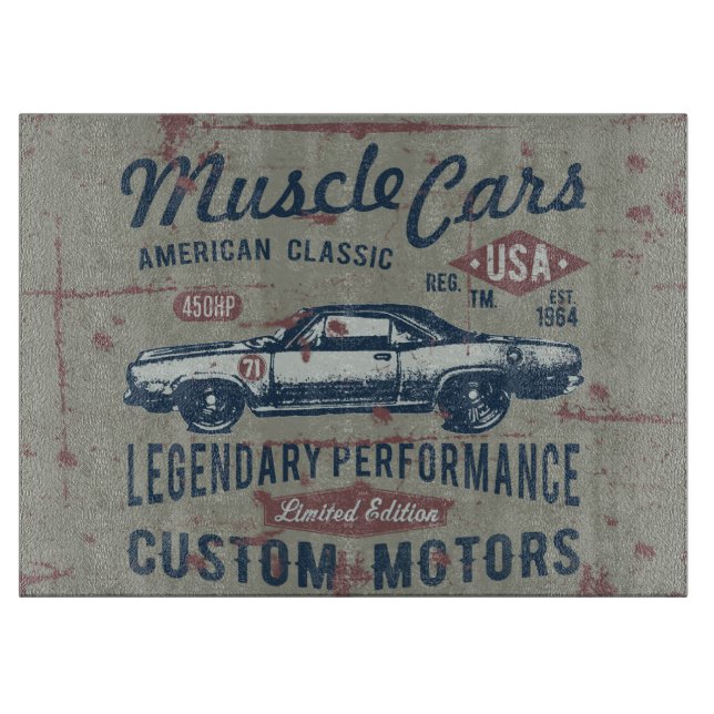Muscle-Car-Dekoratives-Schneidbrett-Schneidbretter Schneidebrett (Vorderseite)