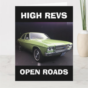 MUSCLE CAR GEBURTSTAGS-GRUßKARTE KARTE
