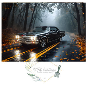 Muscle Car Post-Apokalyptische Stadtbild Dekoupage Seidenpapier