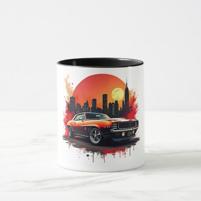 Muscle Car Street Art Coffee Cup Tasse (Zentrum)