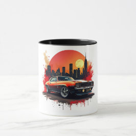 Muscle Car Street Art Kaffeetasse