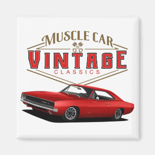 Muscle Car Vintage Charger Magnet