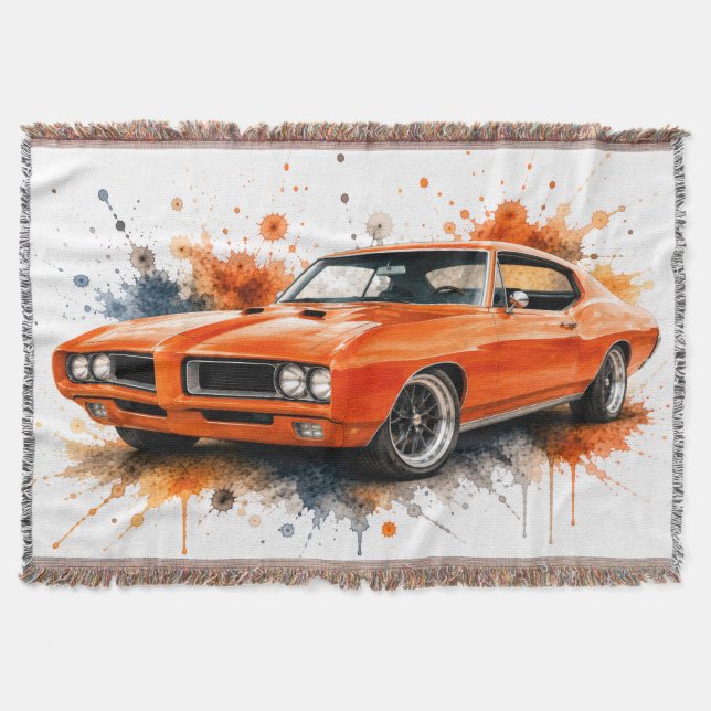 Muscle Car Woven Wurfdecke Decke (Vorderseite)