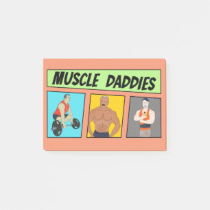 Muscle Daddies Comicen Post-it Klebezettel