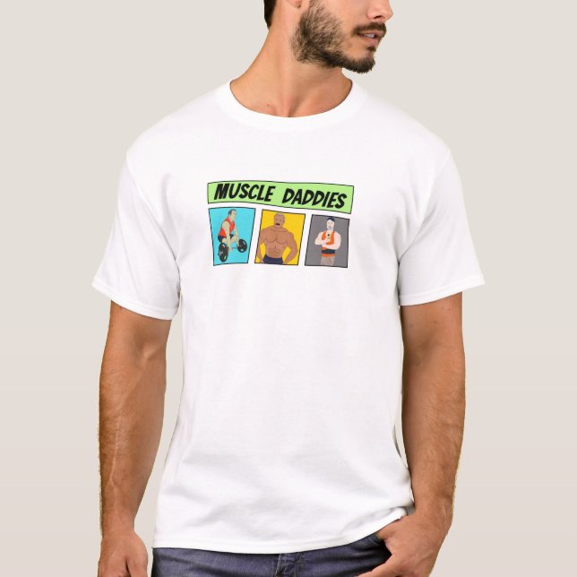 Muscle Daddies Comicen T-Shirt (Vorderseite)