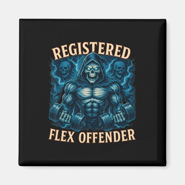 Muscle Grim Sensenmann registriert Flex Offender F Magnet (Vorne)