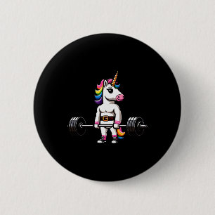 Muscle Gym Unicorn Bodybuilder T-Shirt Nerd Weight Button