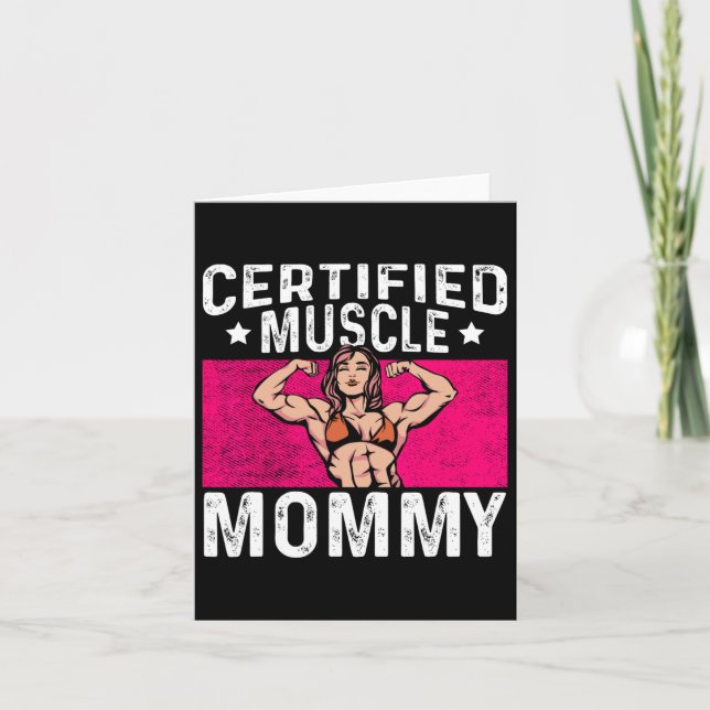Muscle Mommy Bodybuilder Mother's Day Gy Karte (Vorderseite)