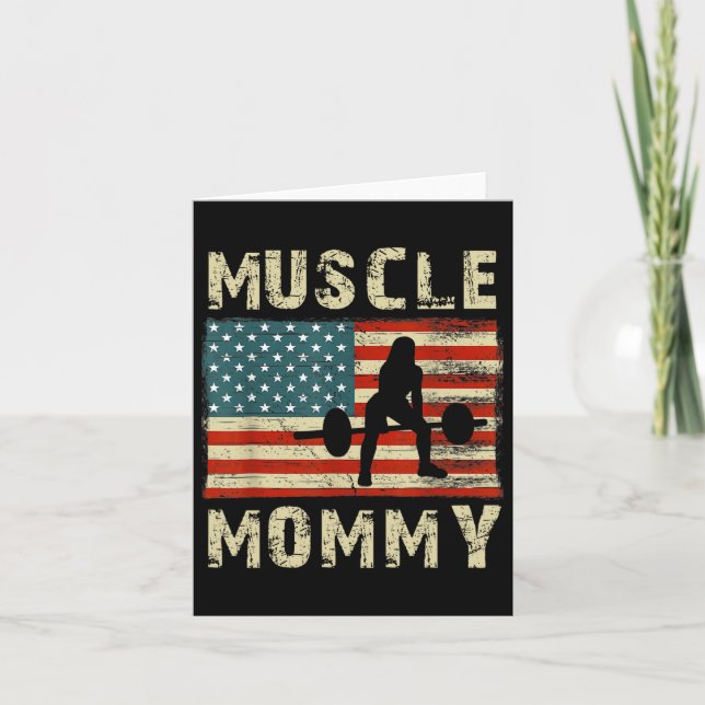 Muscle Mommy Womens Bodybuilding Bodybuilder Weich Karte (Vorderseite)