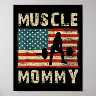 Muscle Mommy Womens Bodybuilding Bodybuilder Weich Poster