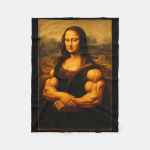 Muscle Mona Lisa Bodybuilder Weightlift und Fleecedecke