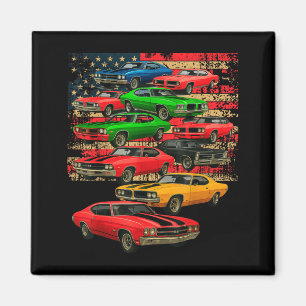 Muscle Oldtimer-Typ amerikanische Flagge Vatertag Magnet