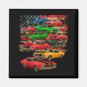 Muscle Oldtimer-Typ amerikanische Flagge Vatertag Magnet