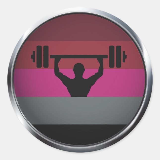 MUSCLE PRIDE MEDALLION RUNDER AUFKLEBER (Vorderseite)