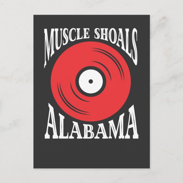 Muscle Shoals Alabama - Music Vinyl Record Gift Postkarte (Vorderseite)