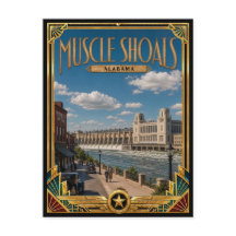 Muscle Shoals Alabama Vintage Art Deco Golden Age