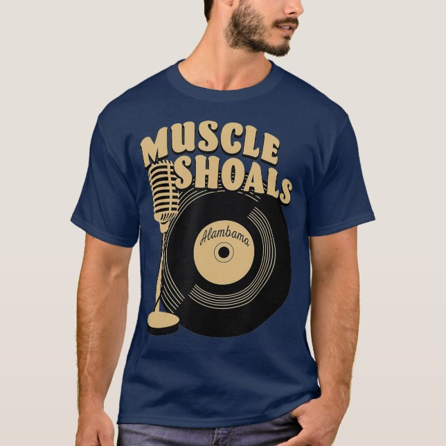 Muscle Shoals Alabama Vinyl Record Music T-Shirt (Vorderseite)