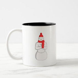 Muscle Snowman Zweifarbige Tasse