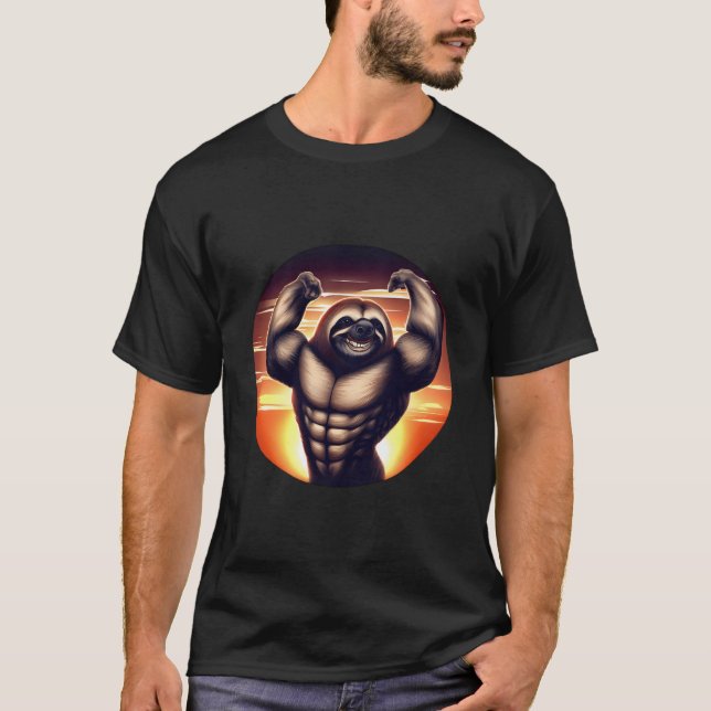 Musclebound Sloth T-Shirt (Vorderseite)