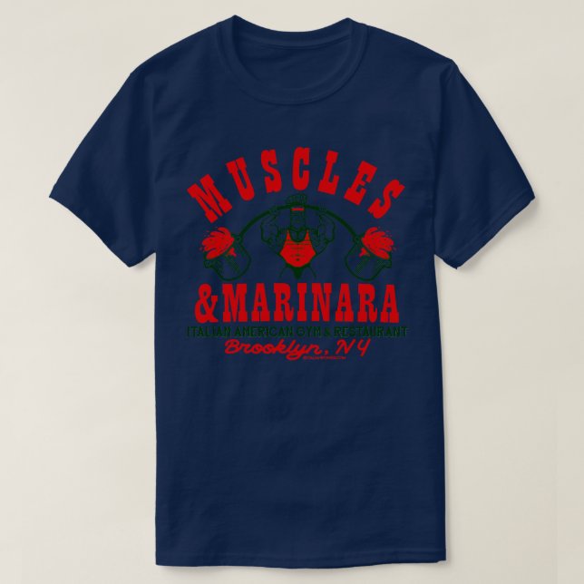 Muscles Marinara Italienisches Restaurant T-Shirt (Design vorne)