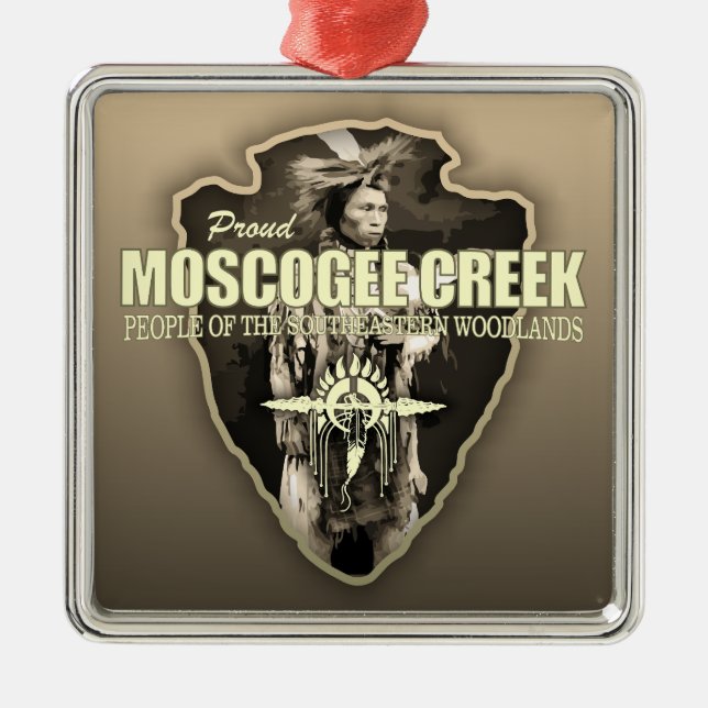 Muscogee Creek (Pfeilspitzen) Ornament Aus Metall (Vorne)