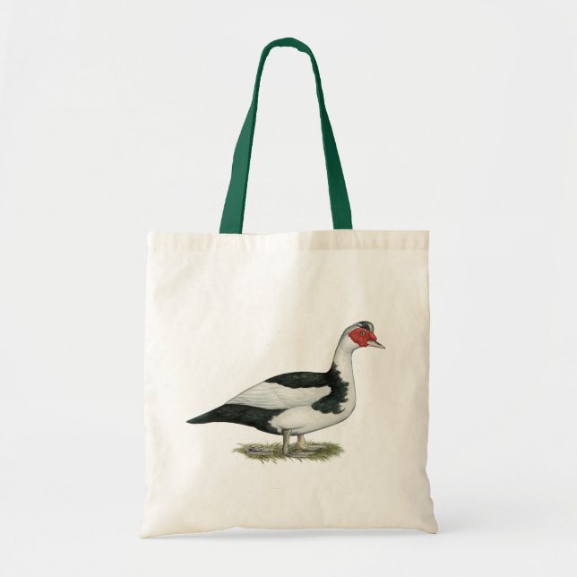 Muscovy Black Pied Drake Tragetasche (Vorne)