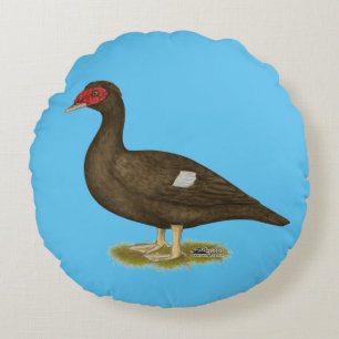 Muscovy Duck Chocolate Rundes Kissen