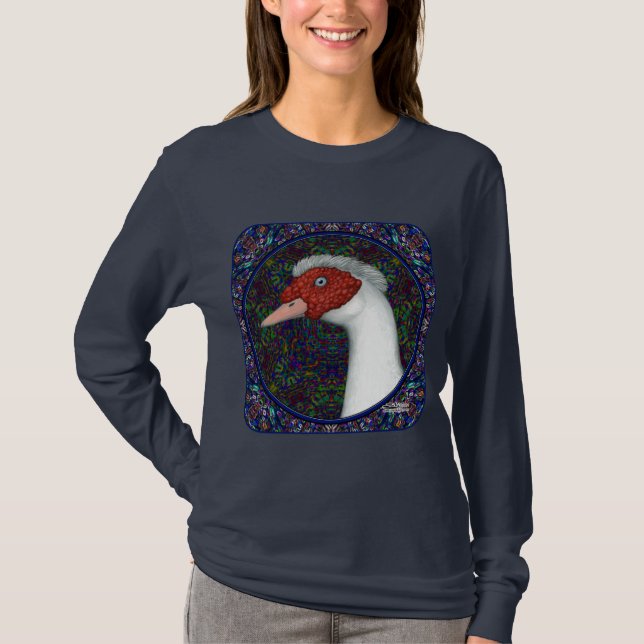 Muscovy Duck Head White T-Shirt (Vorderseite)