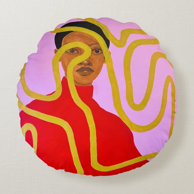 Muse #1 rundes kissen (Vorderseite)