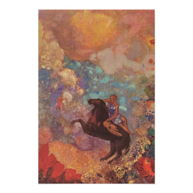 Muse auf Pegasus (Redon 1900) Poster (Vorderseite)