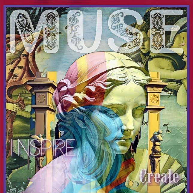 MUSE der Erleuchtung Puzzle (A blend of classical antiquity with modern graphic design. 
Available in a jigsaw puzzle & more!)