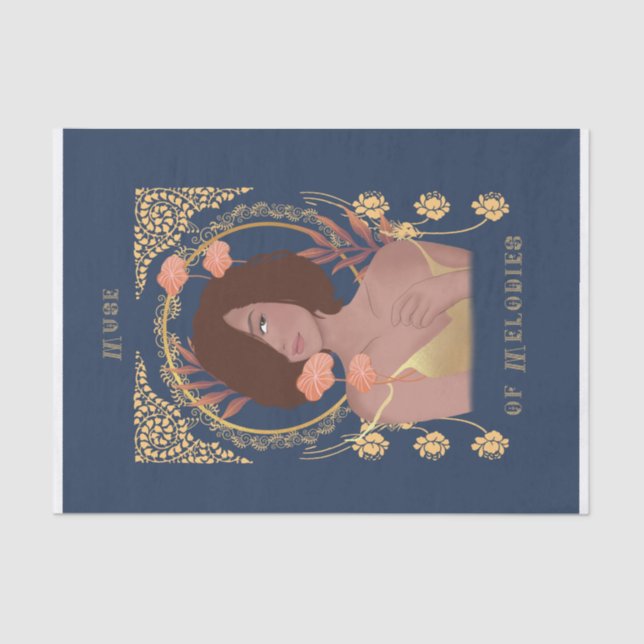 Muse of Melodies decoupage Seidenpapier (Vorderseite)