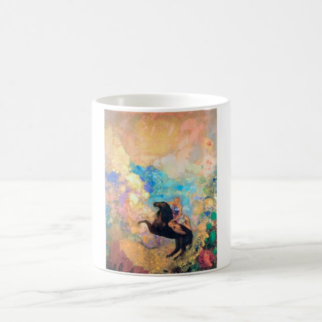 Muse on Pegasus, Redon Kaffeetasse (Mittel)