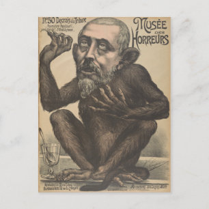 Musee Des Horreurs Gruseliges französisches Vintag Postkarte