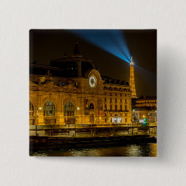 Musée d'Orsay in Paris nachts Button