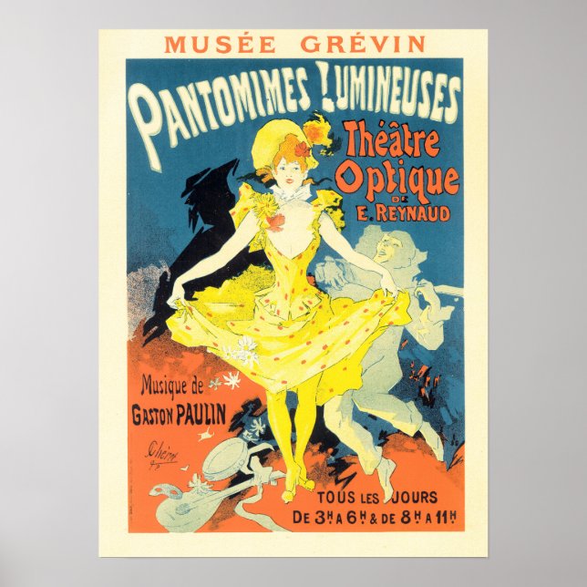 MUSEE GREVIN PARIS Jules Cheret Altes französische Poster (Vorne)