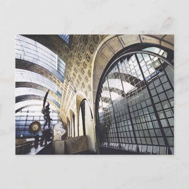 Museo d'Orsay Pariser Museum Wasserfarbe Postkarte (Vorderseite)