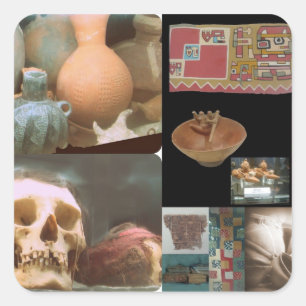 Museum Amano - Lima, Peru Quadratischer Aufkleber