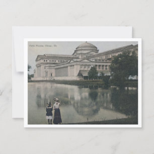 Museum, Chicago IL 1910er Vintag Inspiriert Postkarte