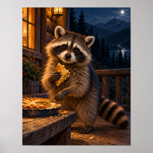 Museum of Missing Snacks Waschbär-Pie-Poster Poster