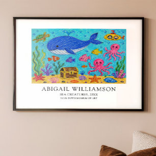 Museum-Style Poster aus der Kunst Ihres Kindes
