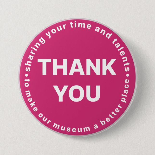 Museum Volunteer Vielen Dank Button (Vorderseite)